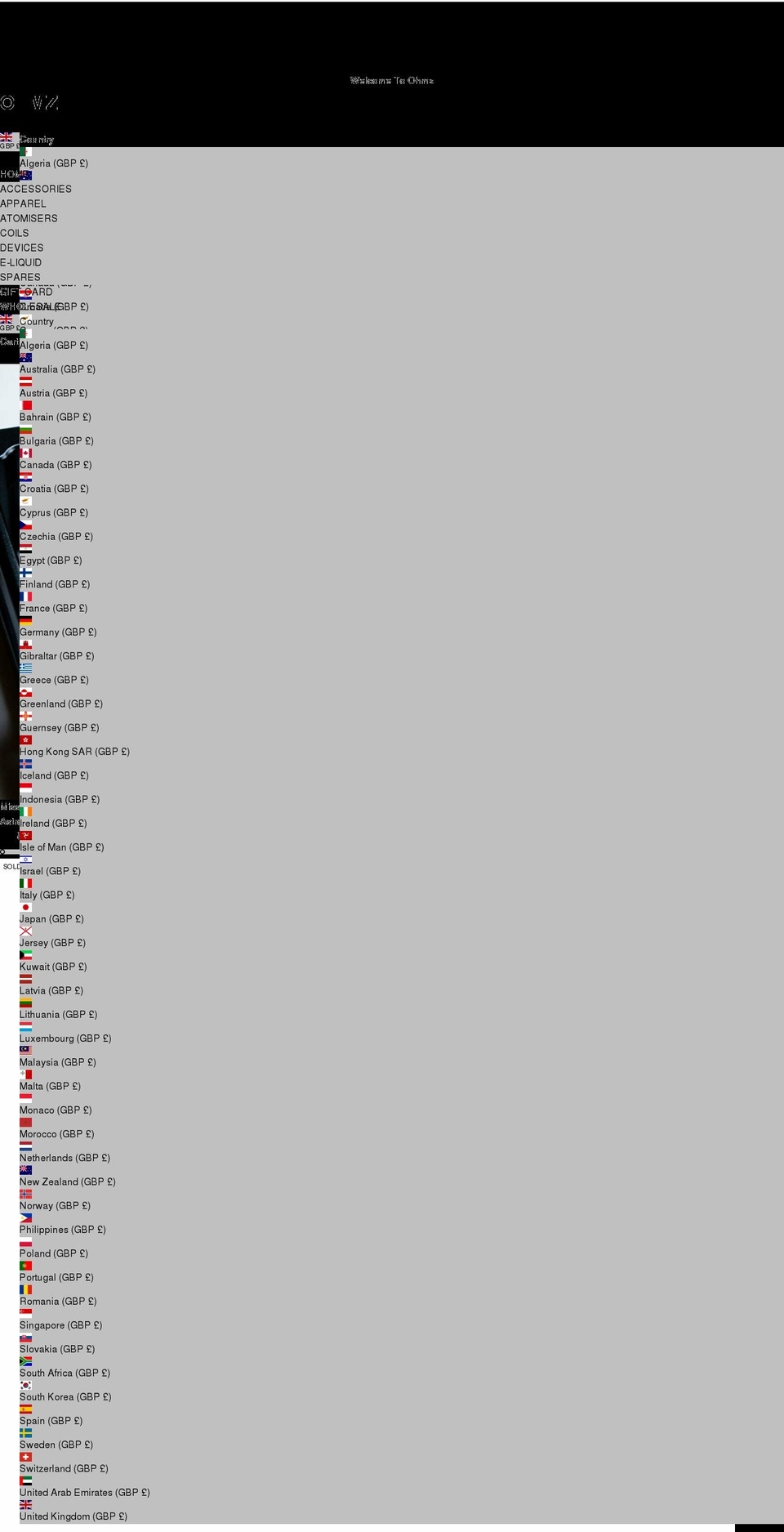 ohmz.co.uk shopify website screenshot