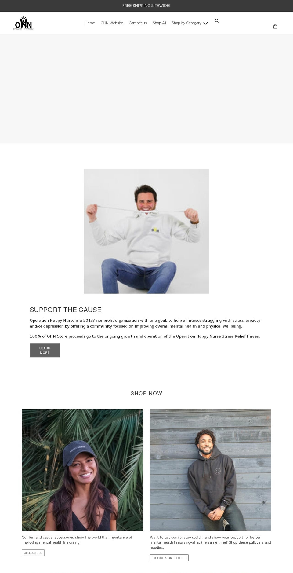 ohnstore.com shopify website screenshot