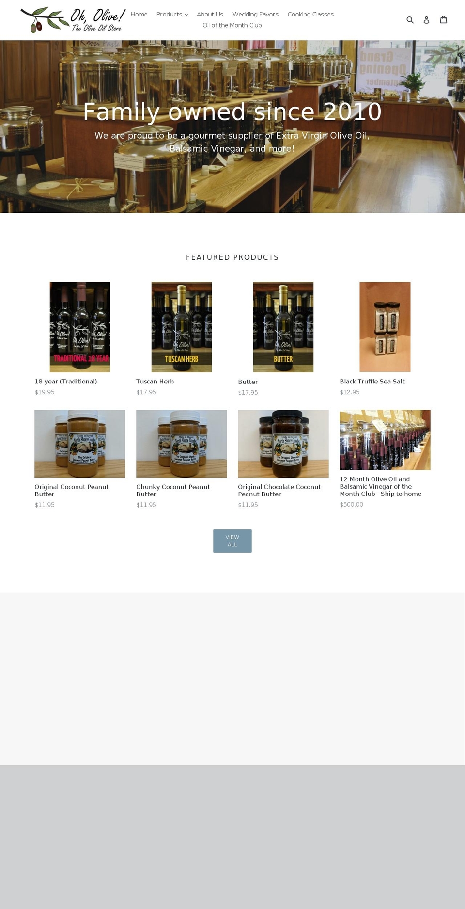 oholive.org shopify website screenshot