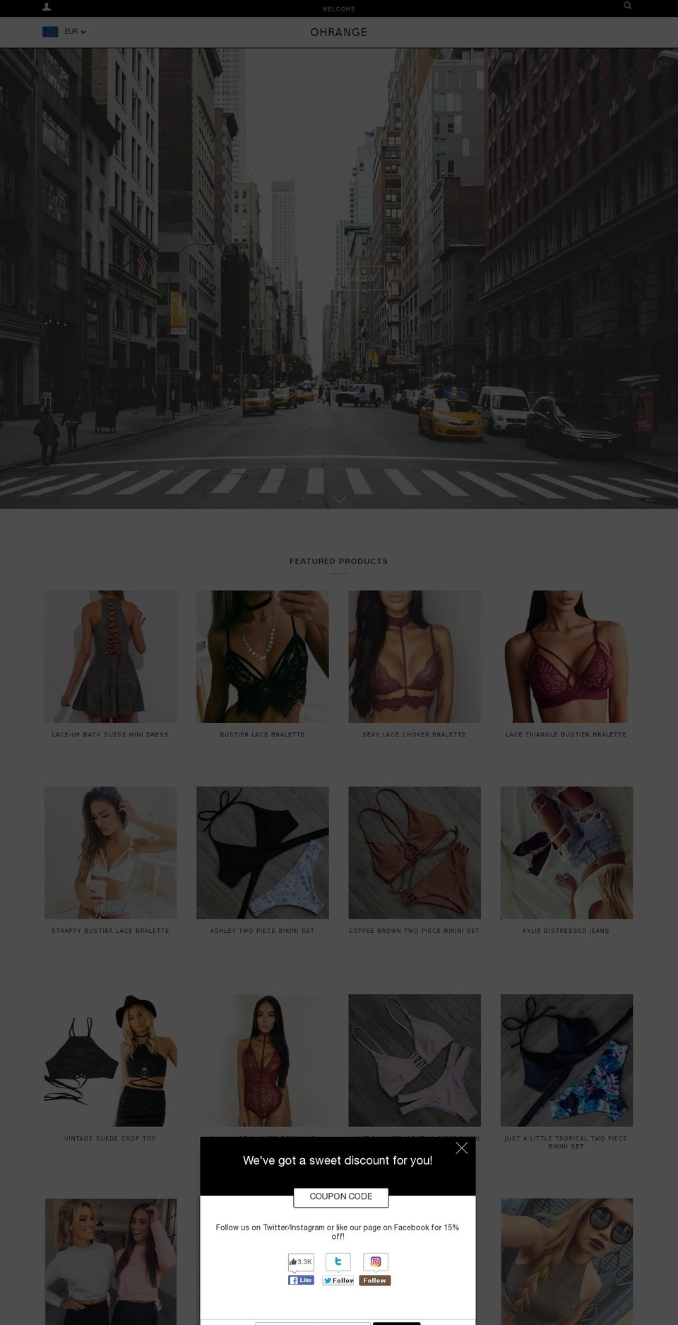 ohrange.co shopify website screenshot