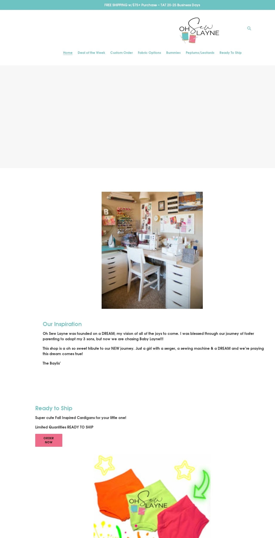 ohsewlayne.com shopify website screenshot