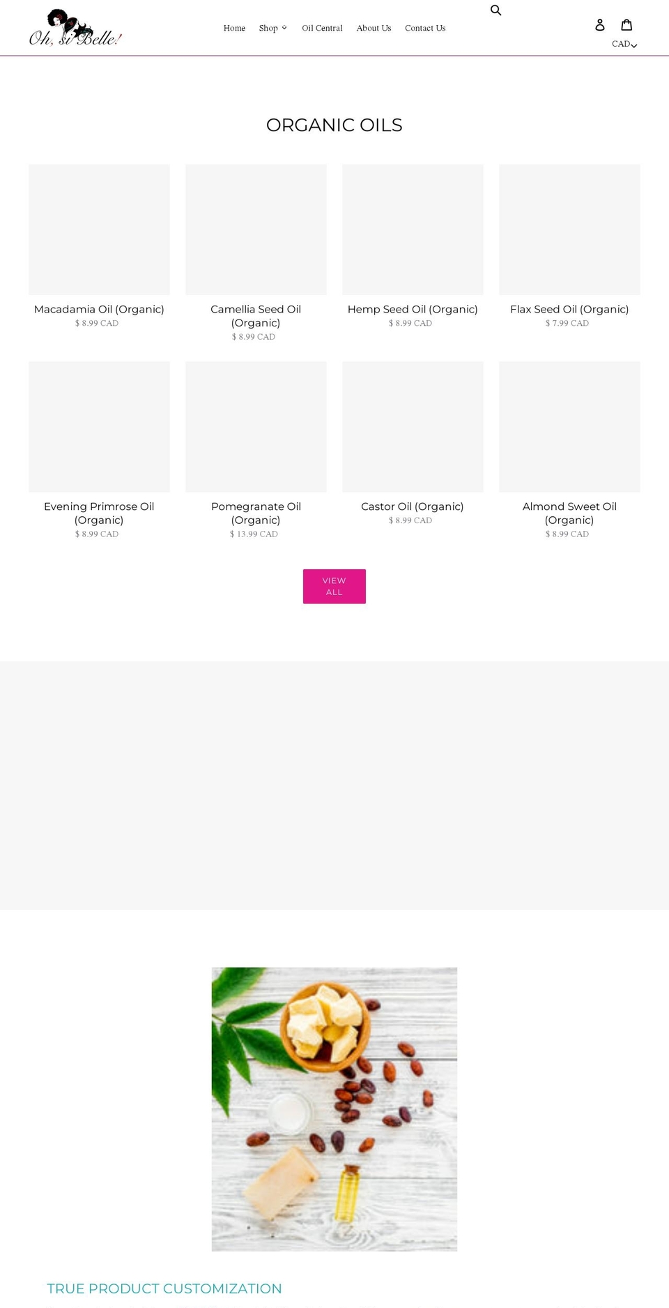 ohsibelle.com shopify website screenshot