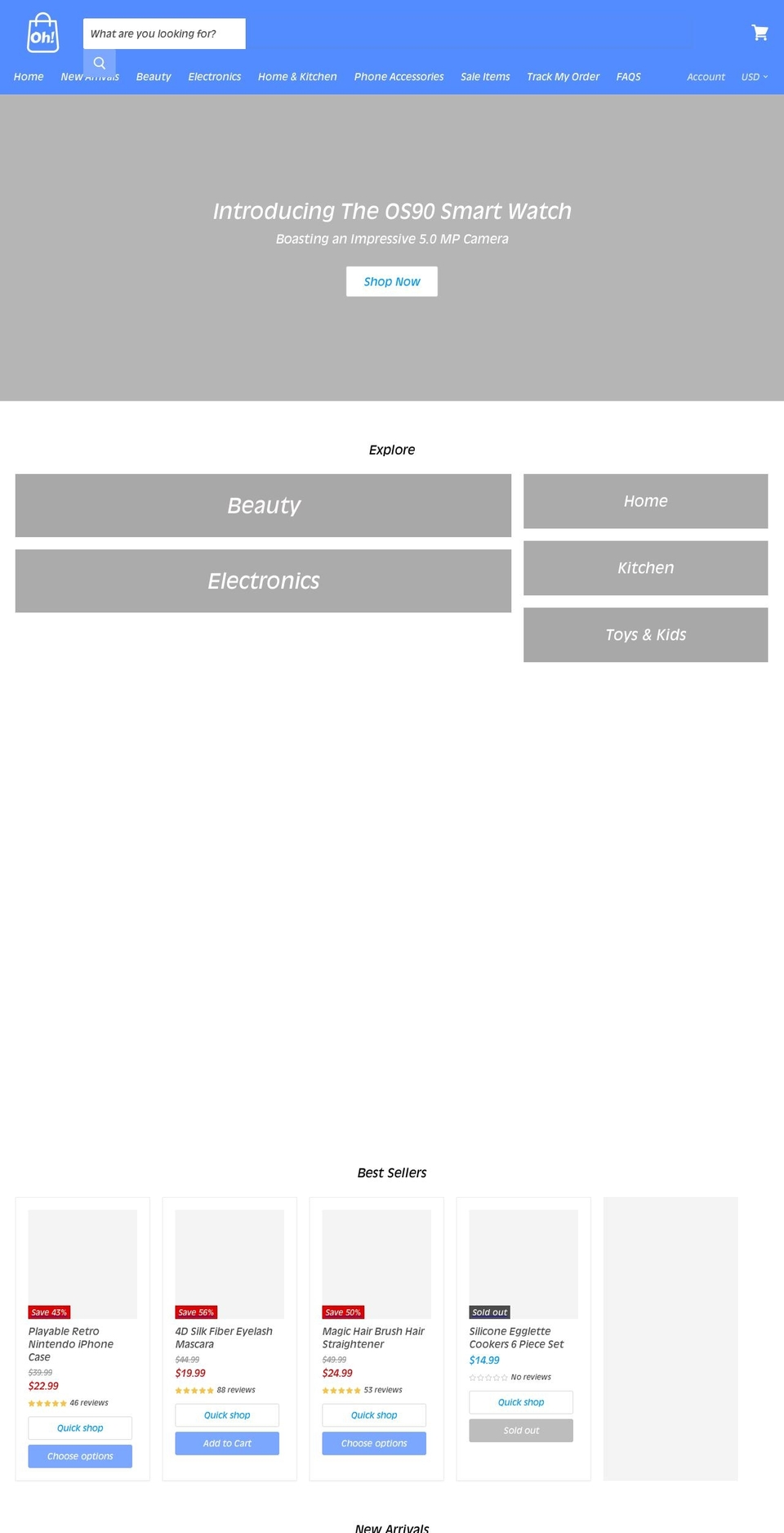 ohsnazzy.com — Shopify storefront screenshot