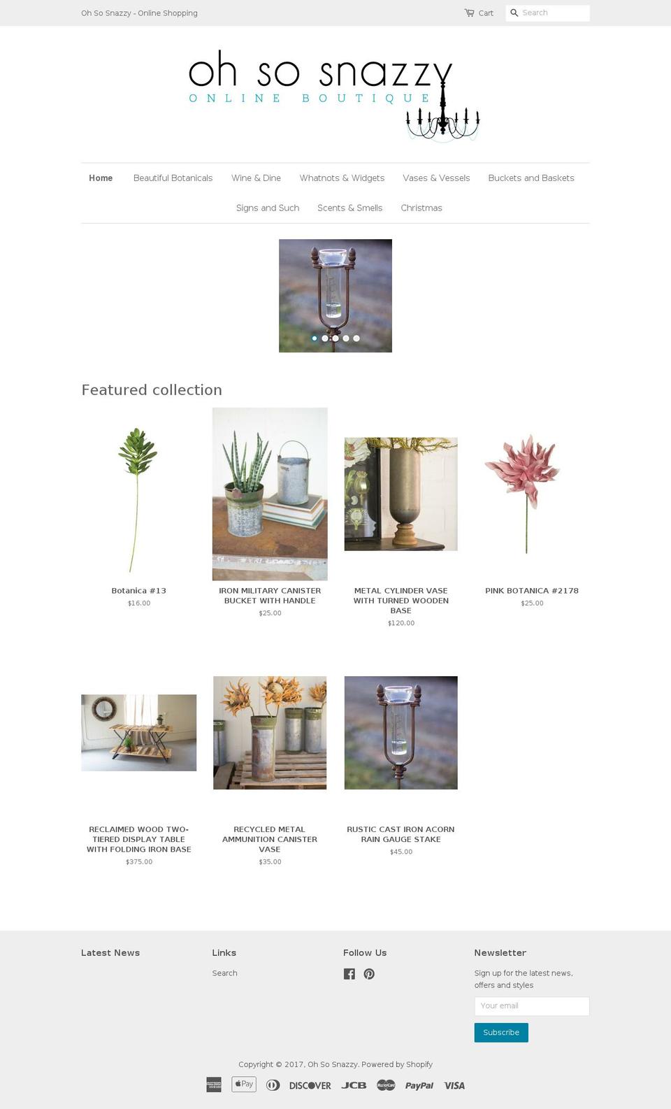 ohsosnazzy.com shopify website screenshot