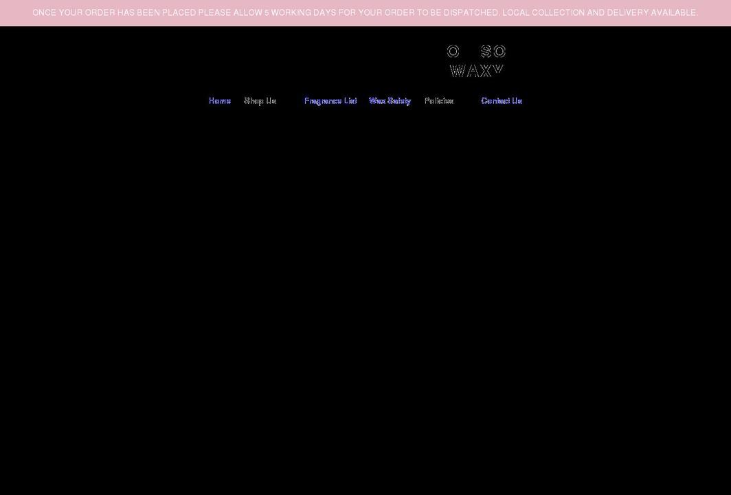 ohsowaxy.com shopify website screenshot