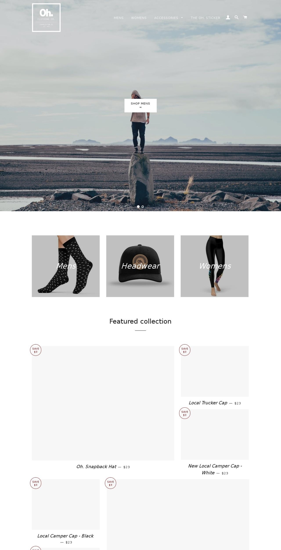 ohsticker.com — Shopify storefront screenshot
