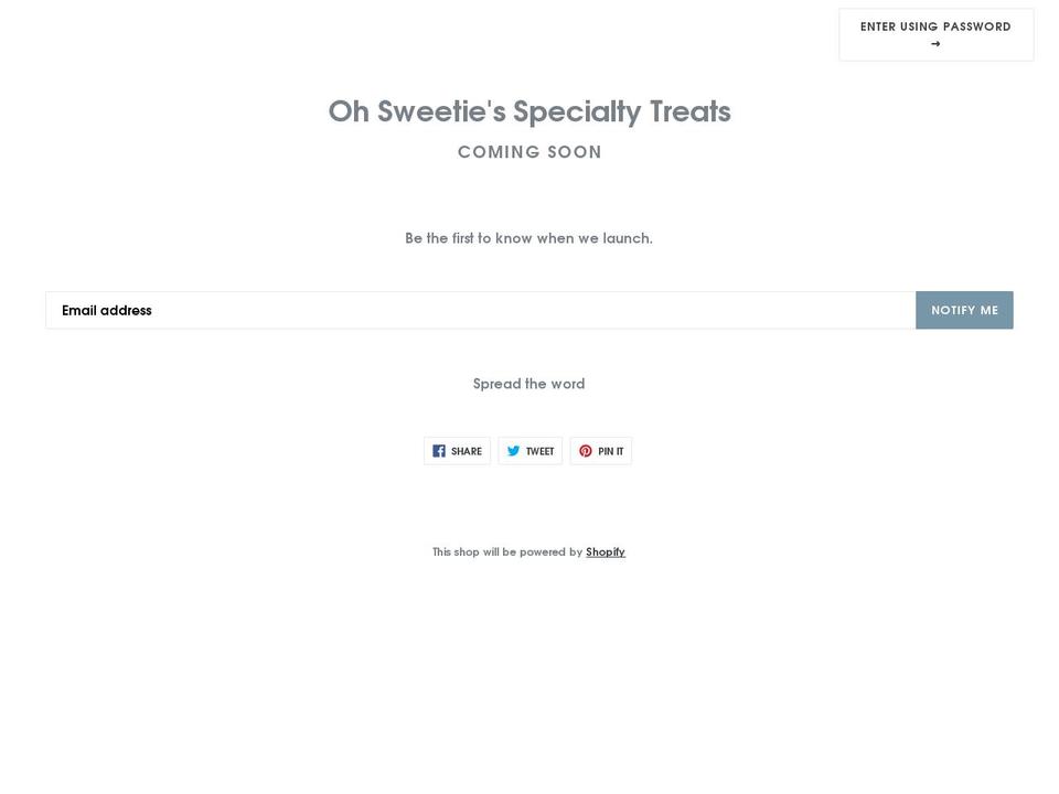 ohsweeties.com shopify website screenshot