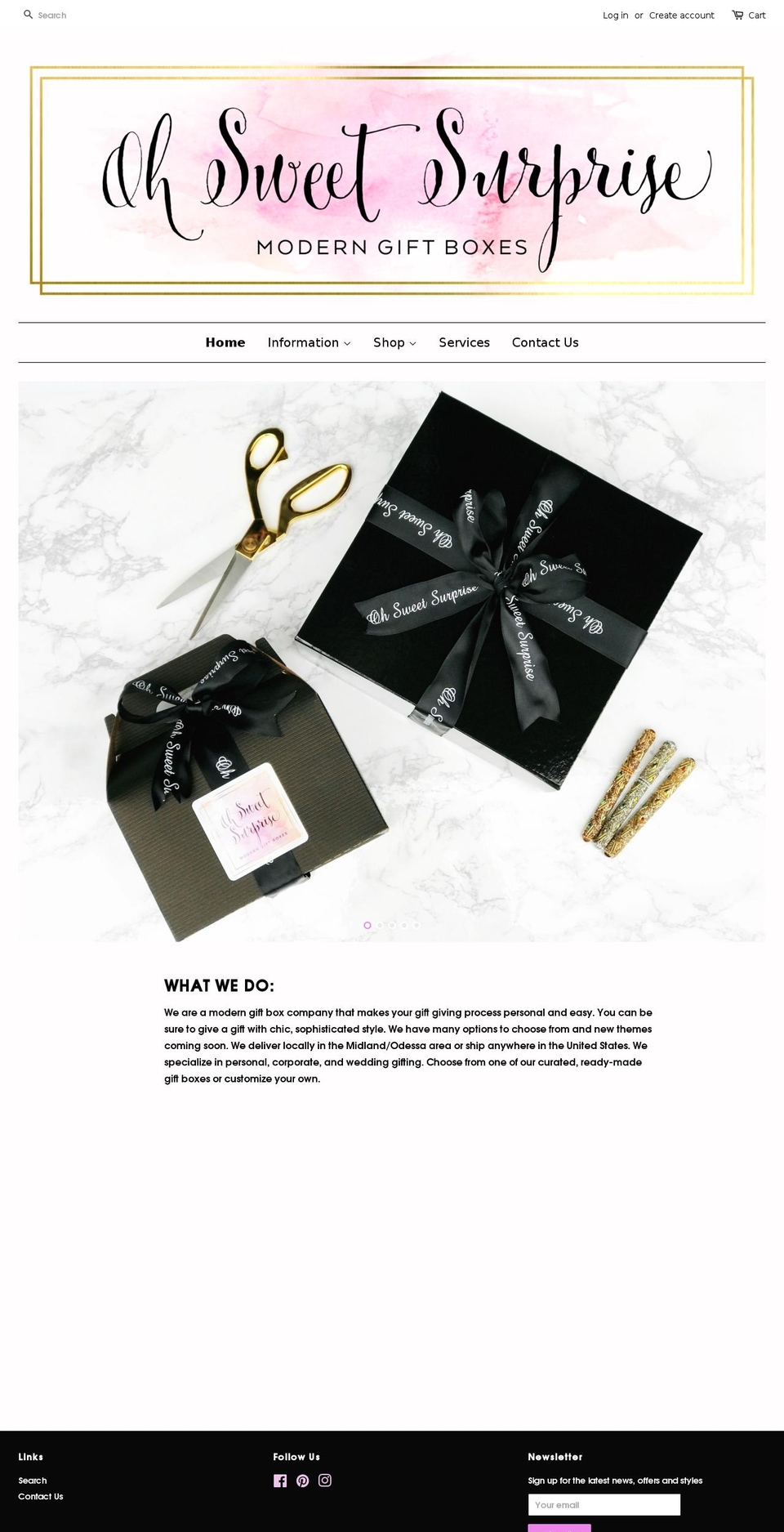 ohsweetsurprise.com — Shopify storefront screenshot