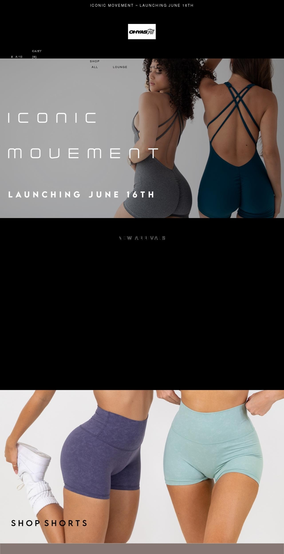 ohyasfit.com shopify website screenshot