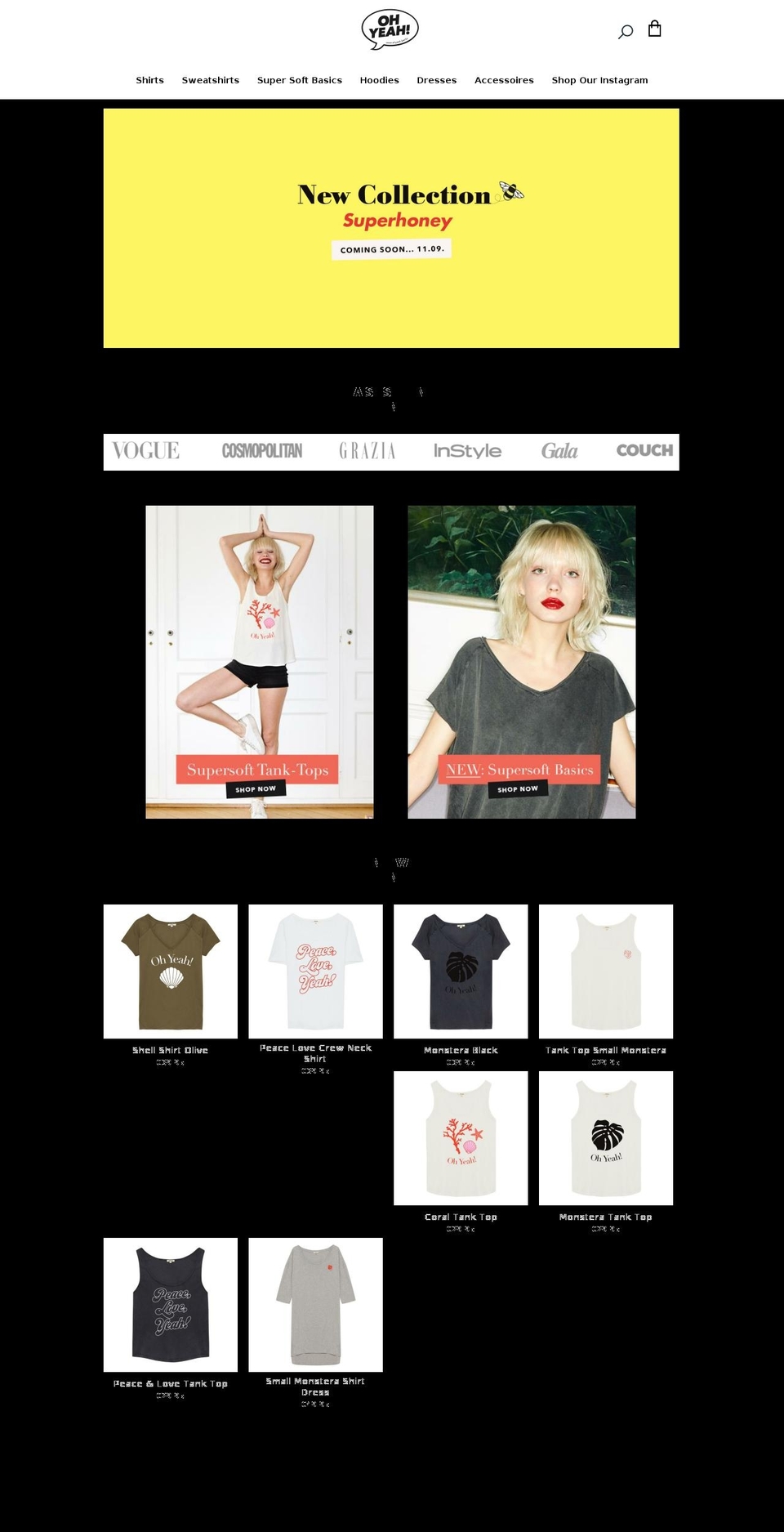 relaunch Shopify theme site example ohyeahclothing.com