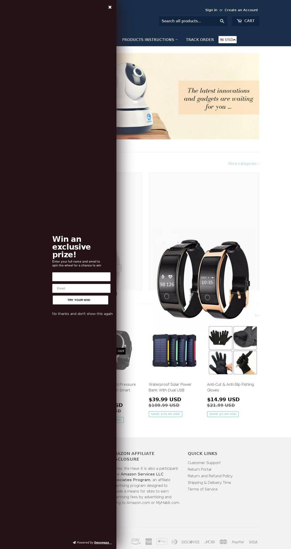 ohyeswehaveit.com shopify website screenshot