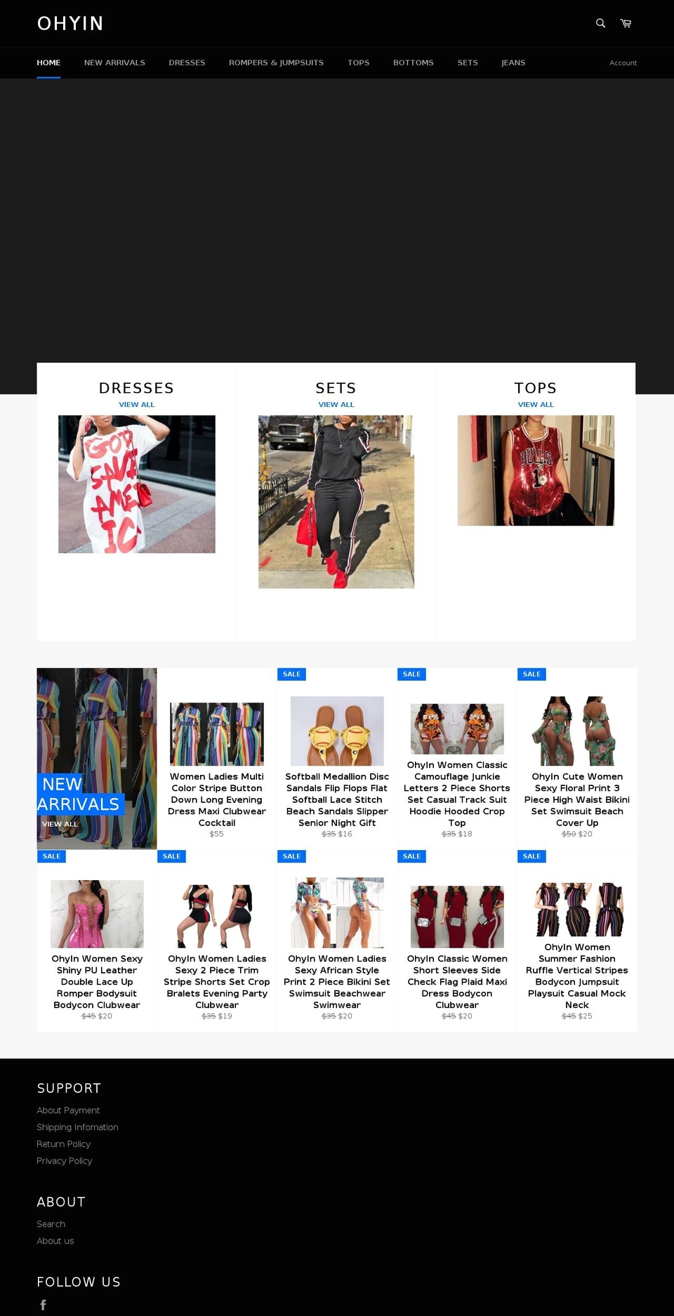 ohyin.com shopify website screenshot