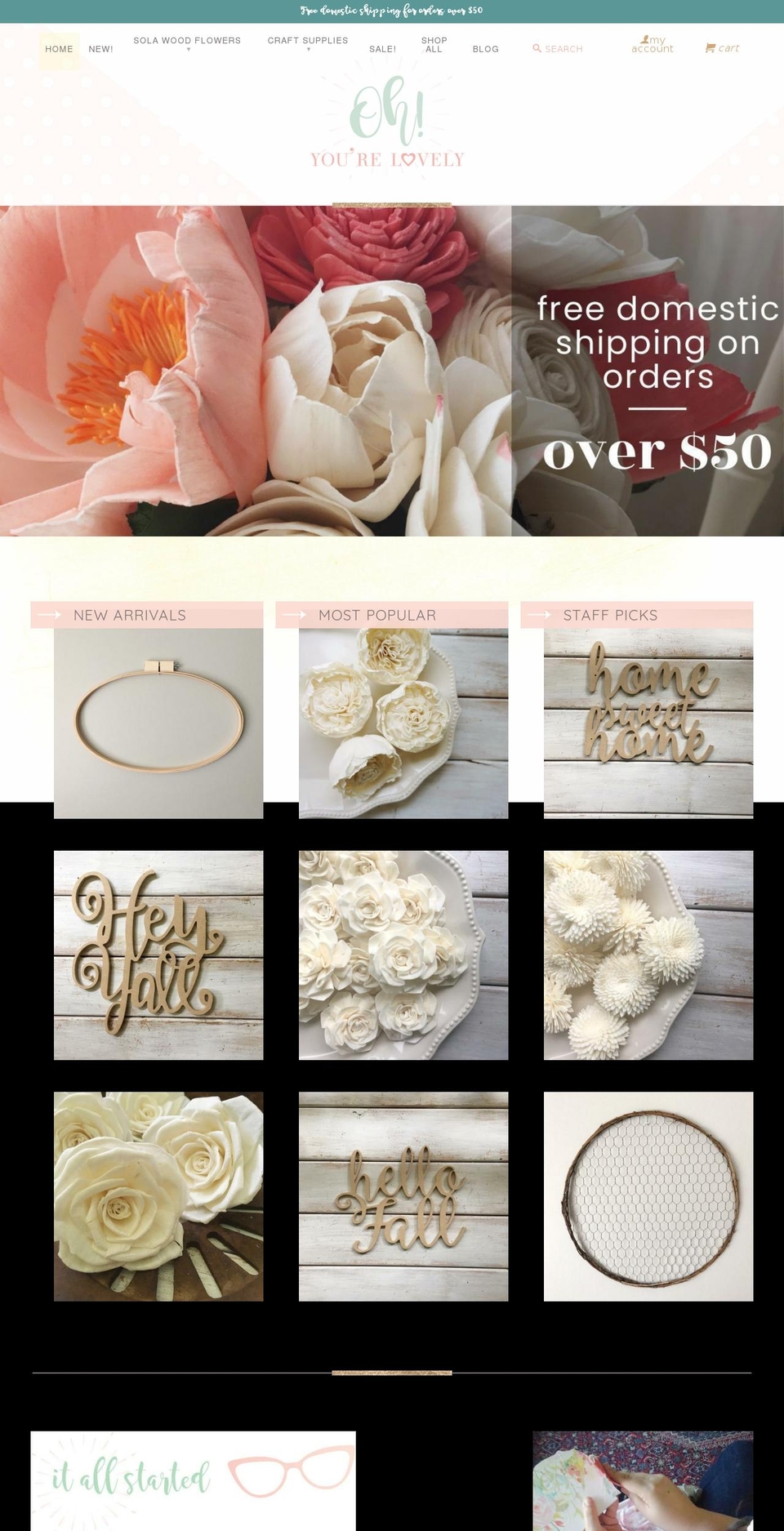 ohyourelovely.com shopify website screenshot