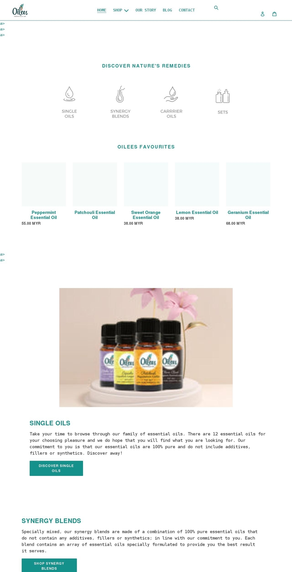 oilees.com shopify website screenshot