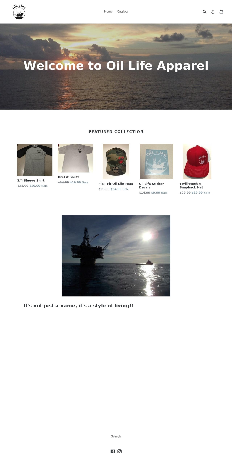 oilifeapparel.com — Shopify storefront screenshot