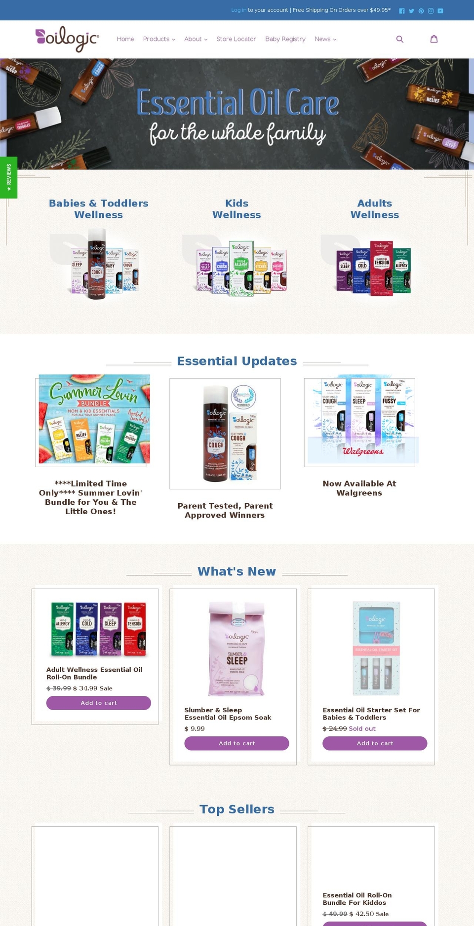 oilogicproducts.com shopify website screenshot
