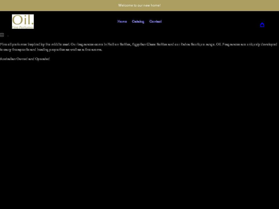 oilperfume.com.au shopify website screenshot