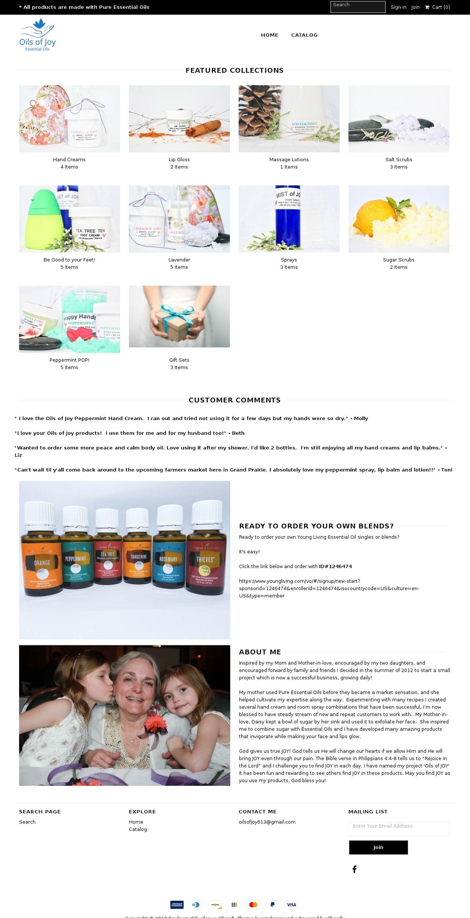 oils-of-joy.com — Shopify storefront screenshot