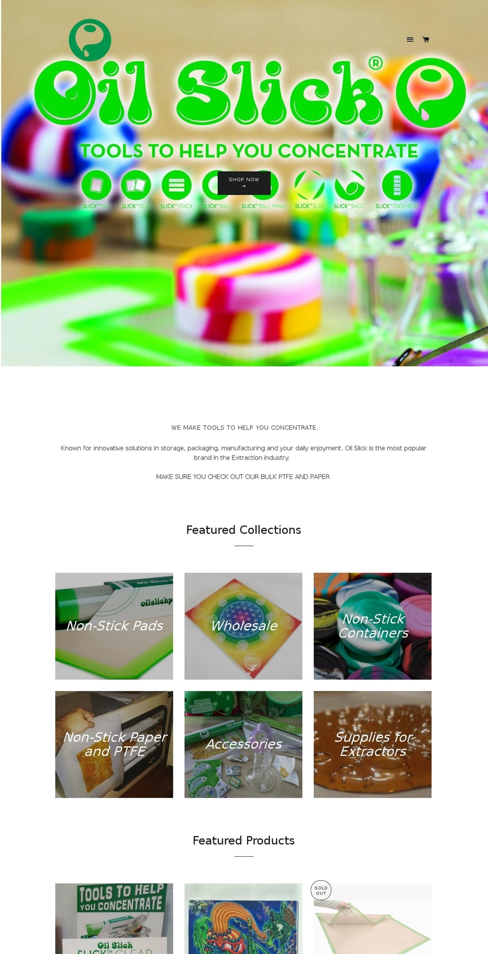 oilslickduo.com shopify website screenshot