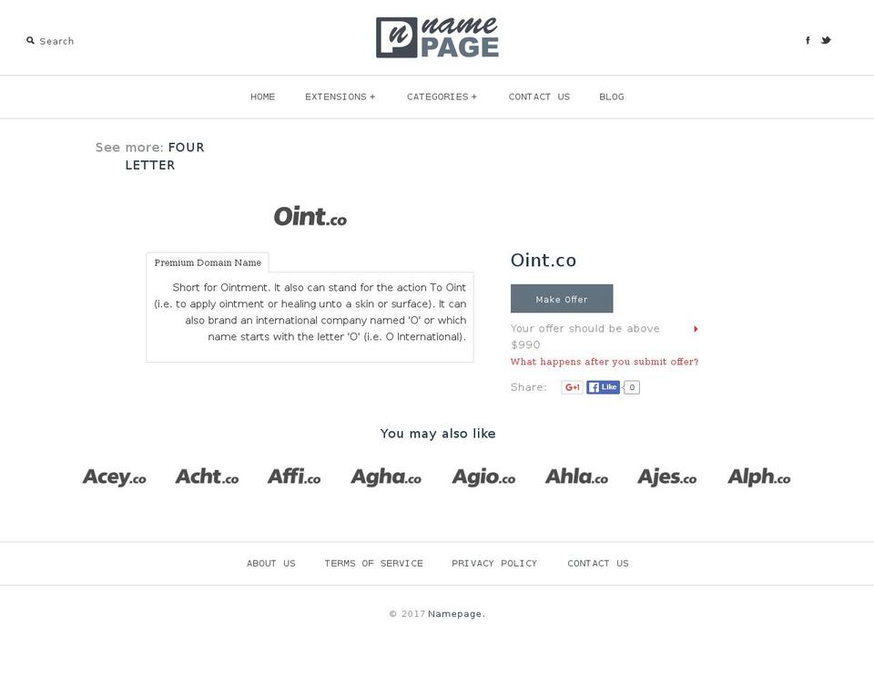 oint.co shopify website screenshot