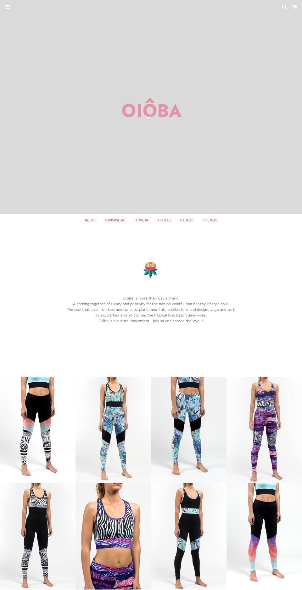 oioba.com shopify website screenshot