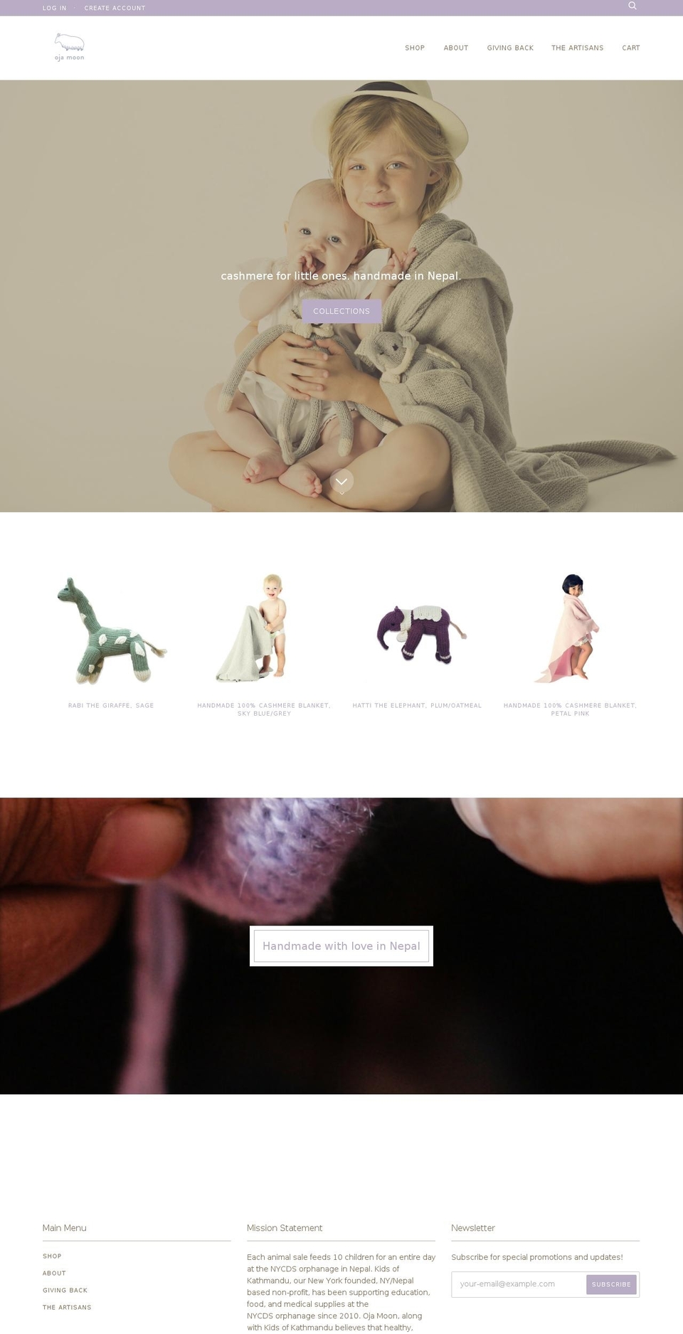 ojamoon.com shopify website screenshot