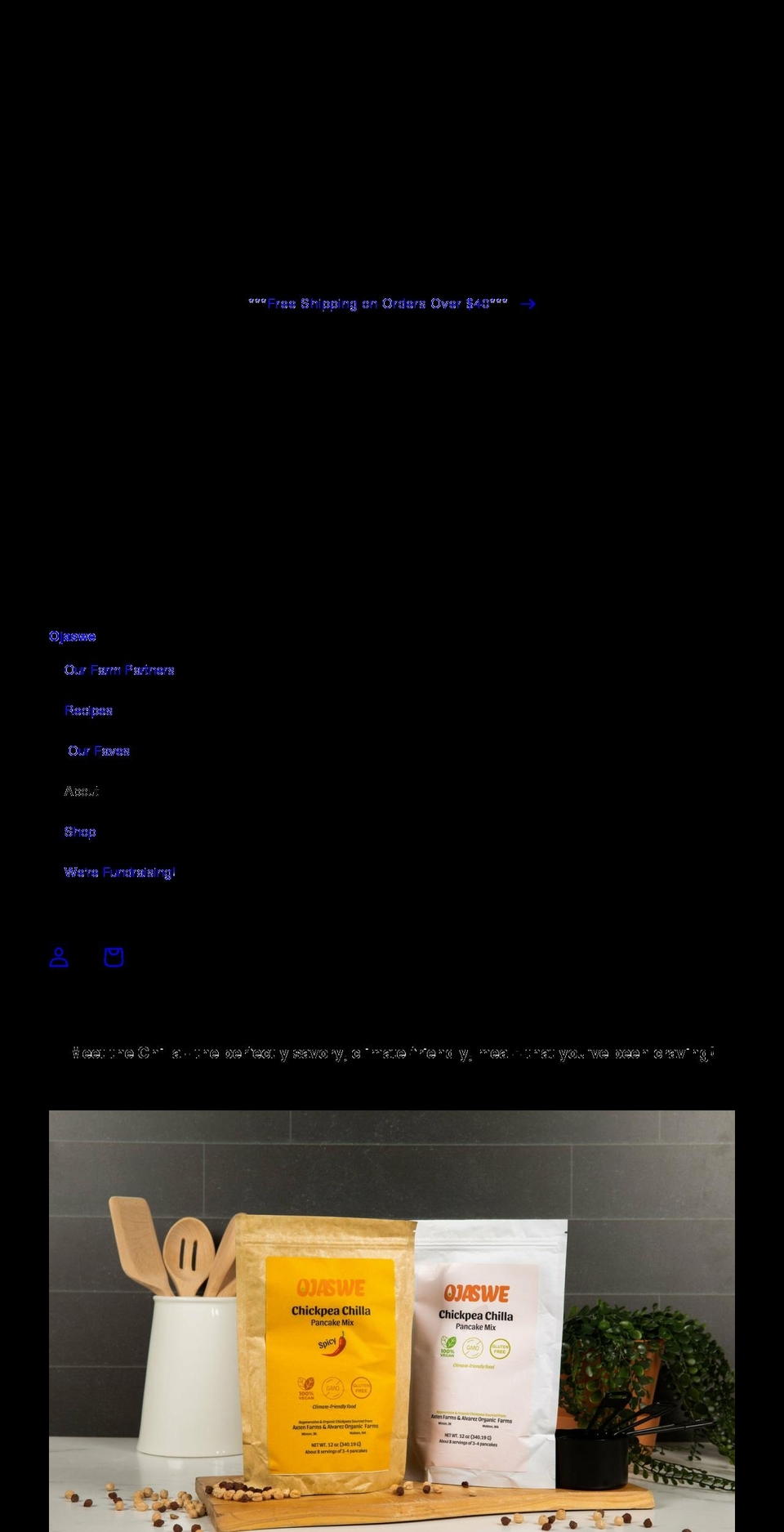 ojaswe.com shopify website screenshot