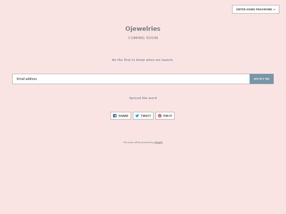ojewelries.com — Shopify storefront screenshot