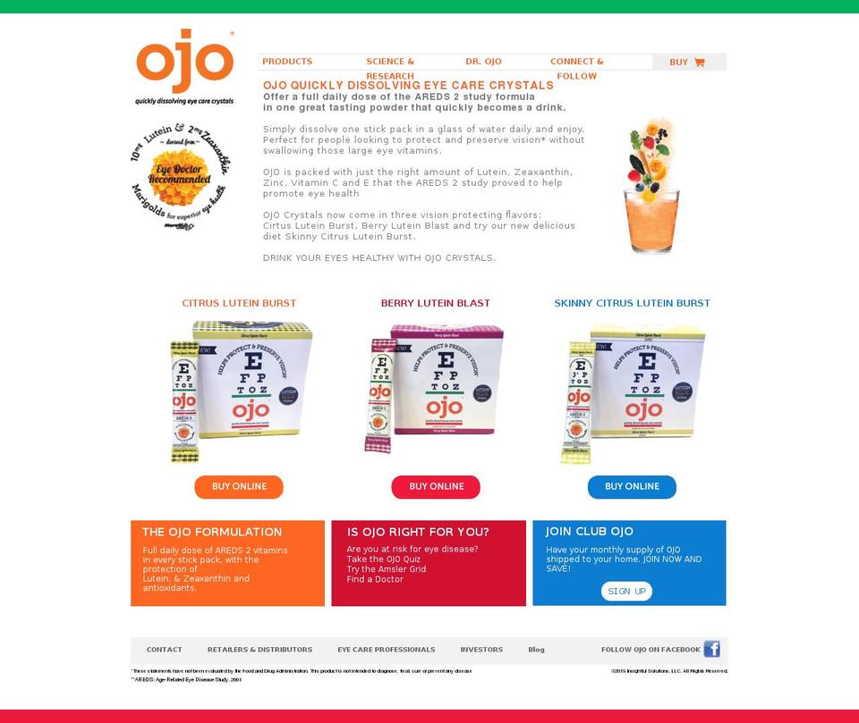 ojodrink.com shopify website screenshot