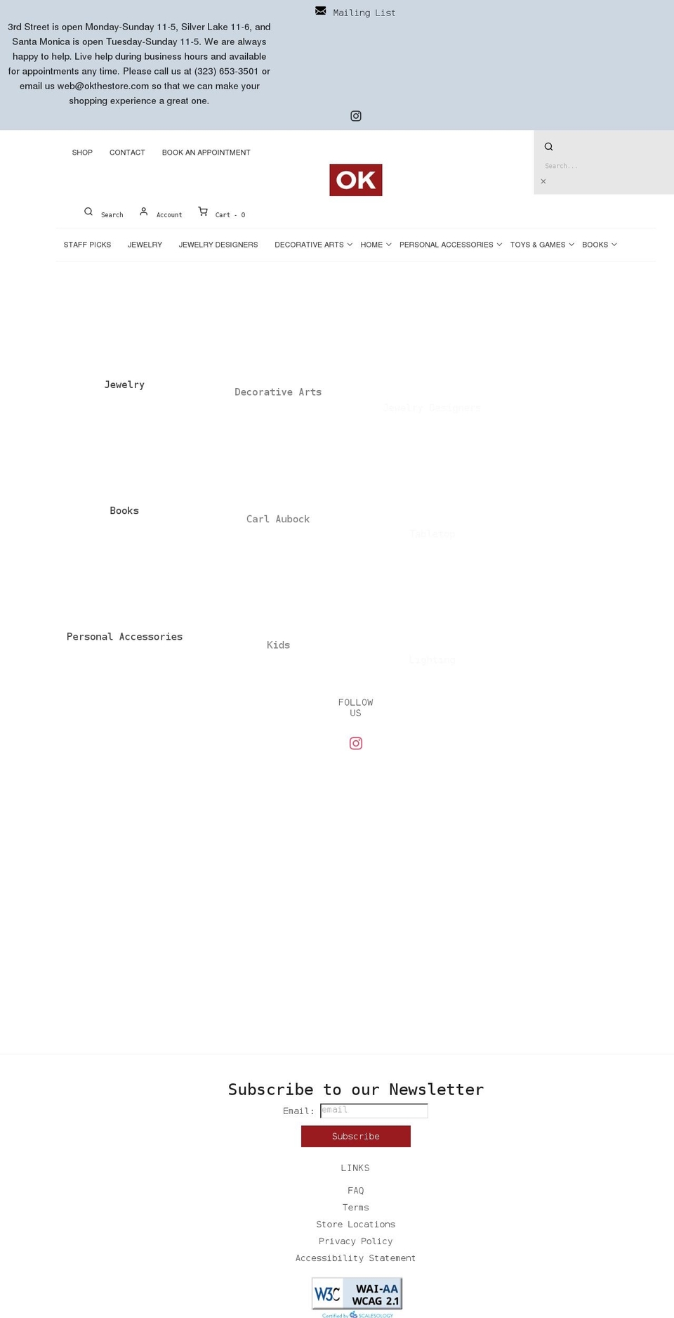 ok-the-store.myshopify.com shopify website screenshot