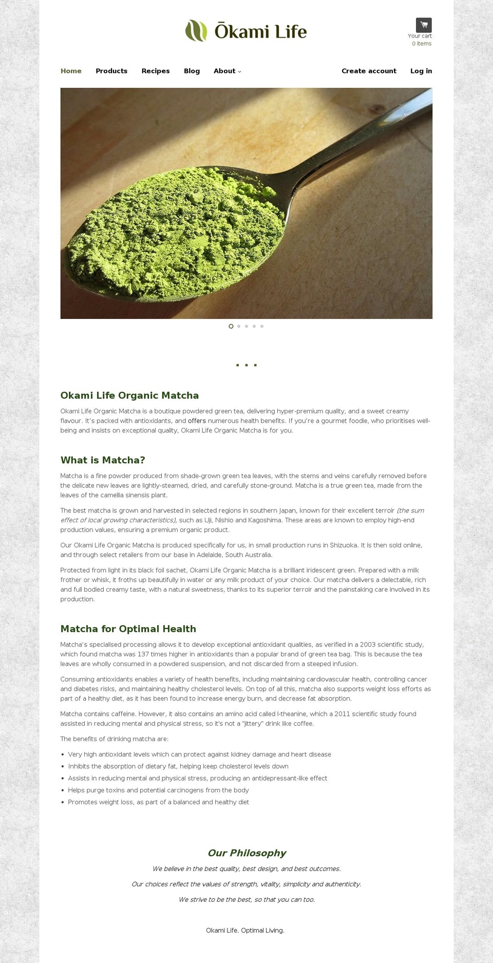 okami-life.com shopify website screenshot