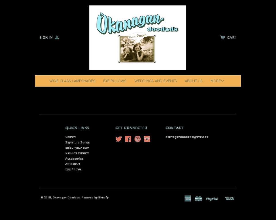 okanagandoodads.com — Shopify storefront screenshot