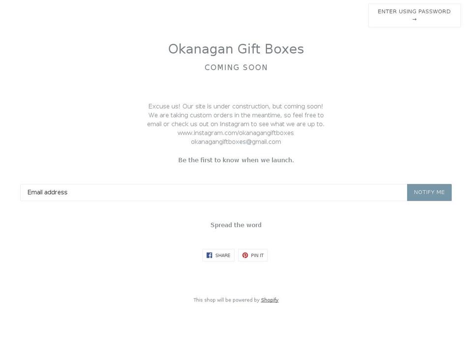 okanagangiftboxes.com — Shopify storefront screenshot