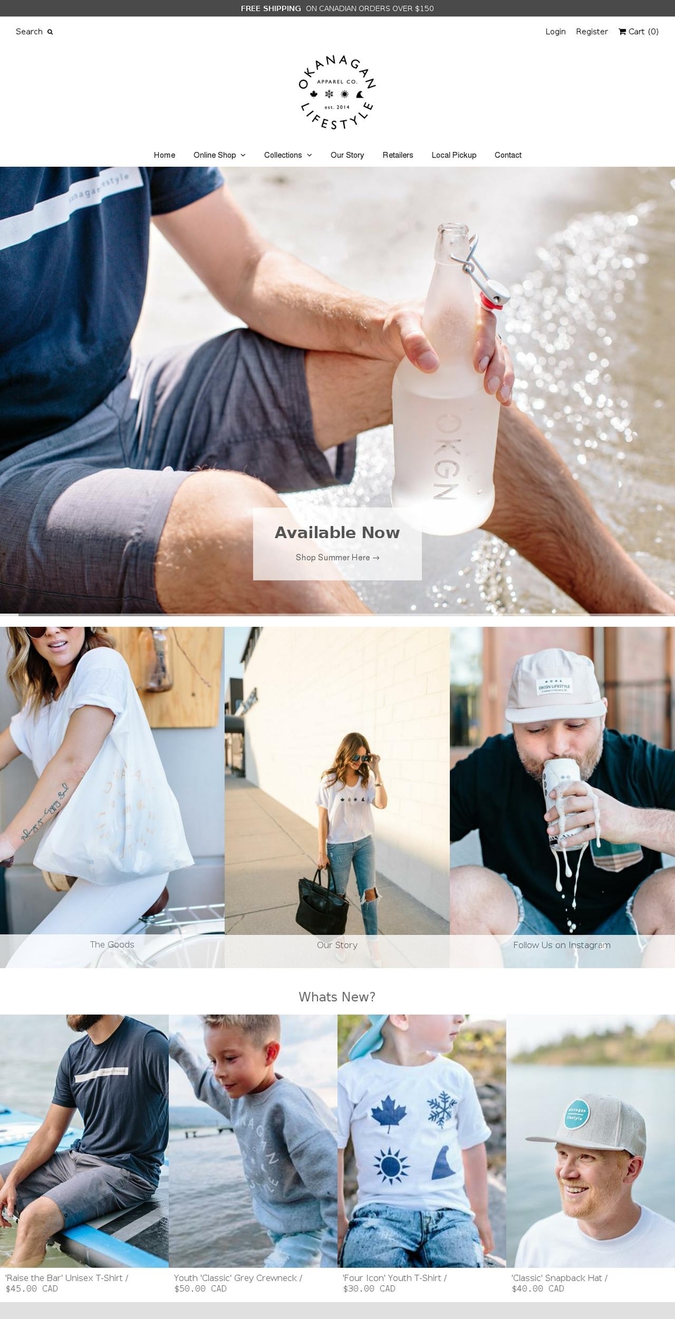 okanaganlifestyle.ca shopify website screenshot