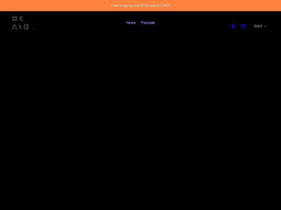 okangelshop.com shopify website screenshot
