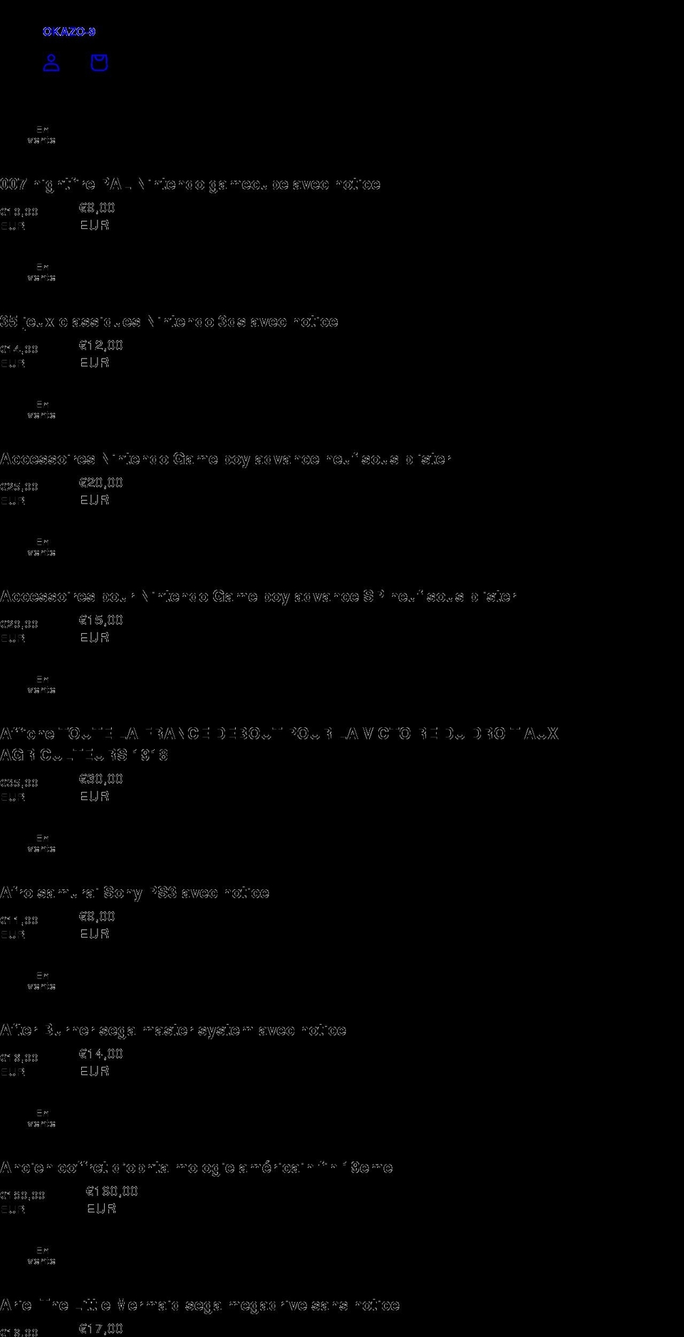 okazo-9.com shopify website screenshot