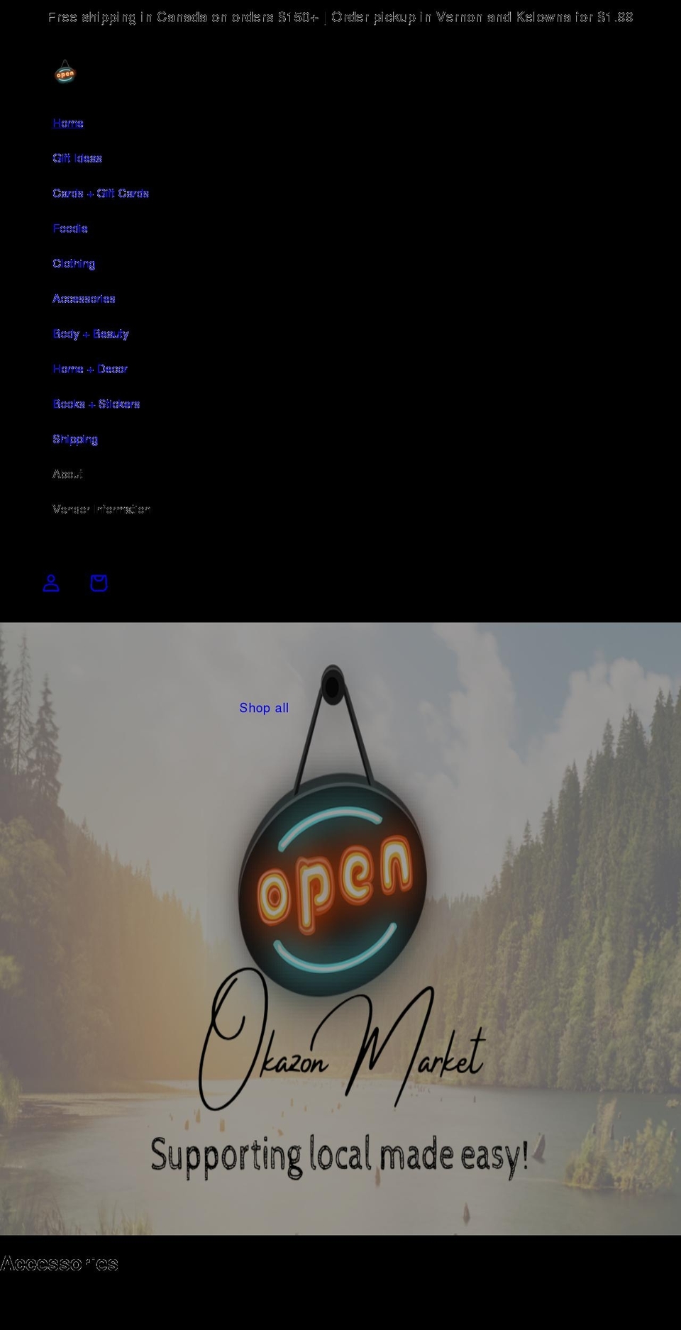 okazon.ca shopify website screenshot