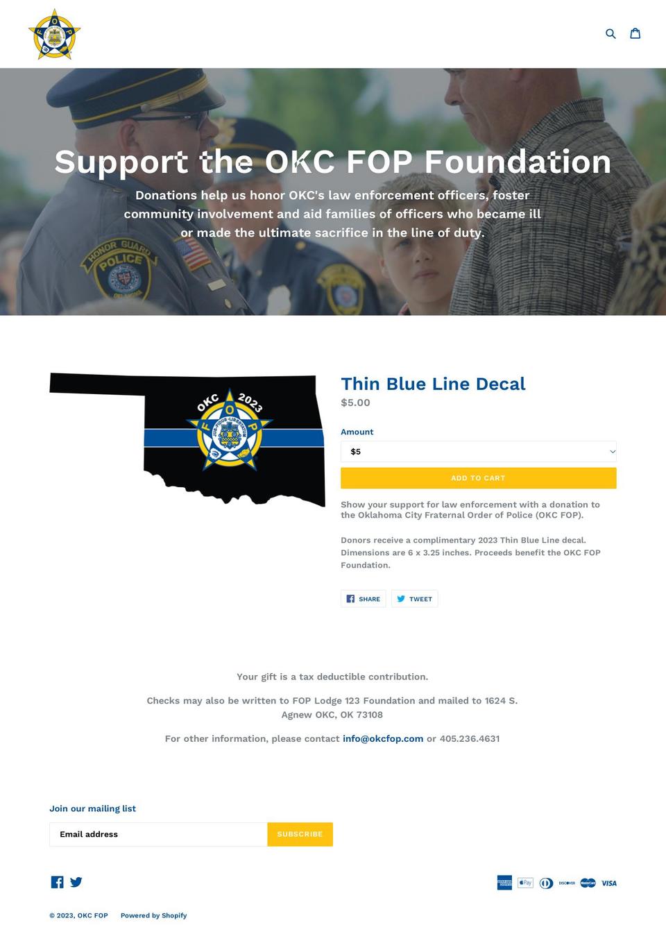 okc-fop.com shopify website screenshot