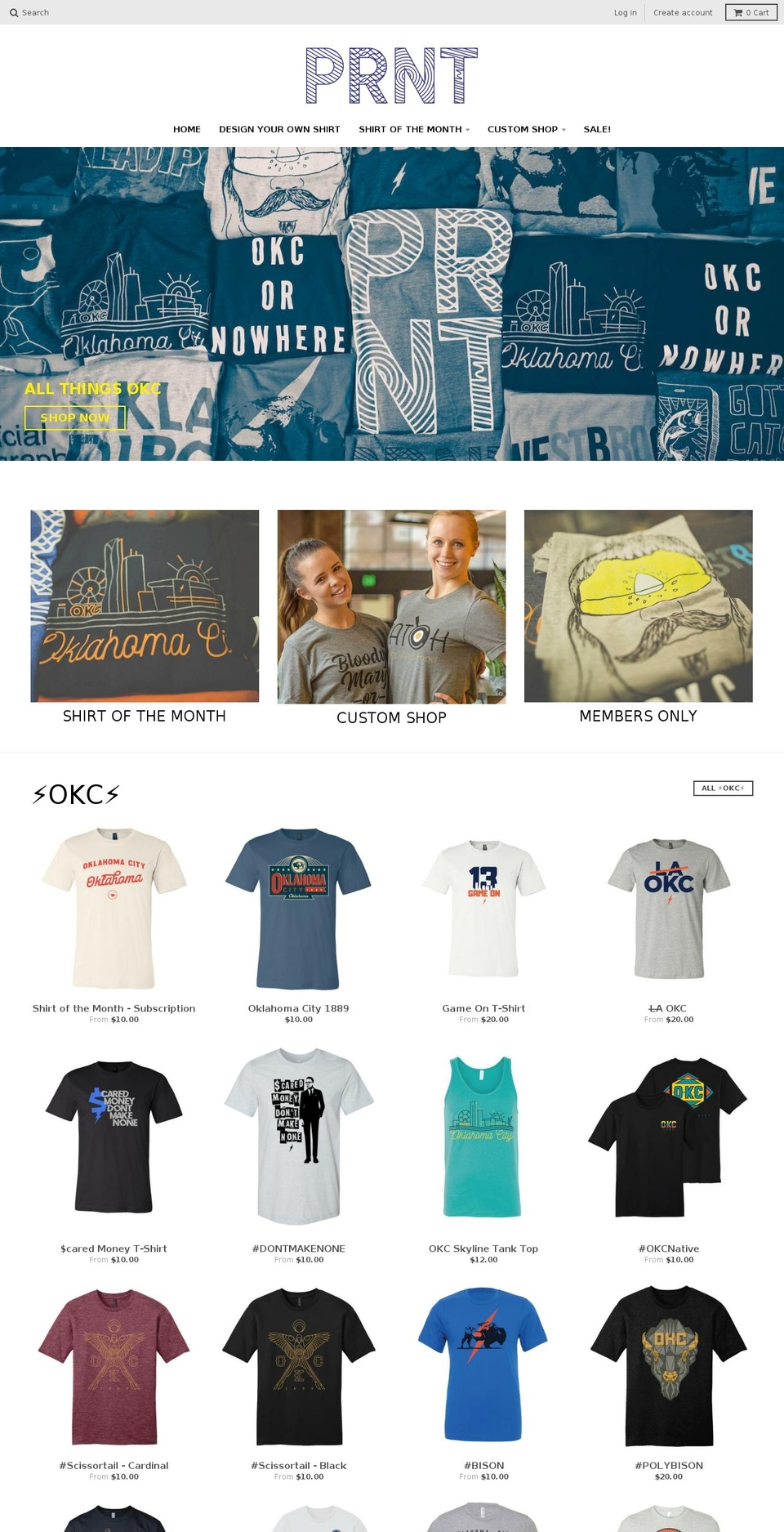 okctee.com — Shopify storefront screenshot