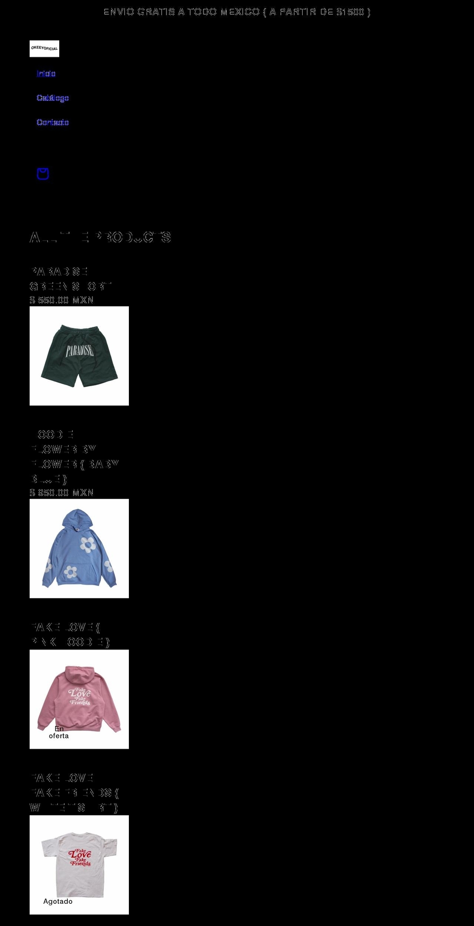 okeeyoficial.com shopify website screenshot