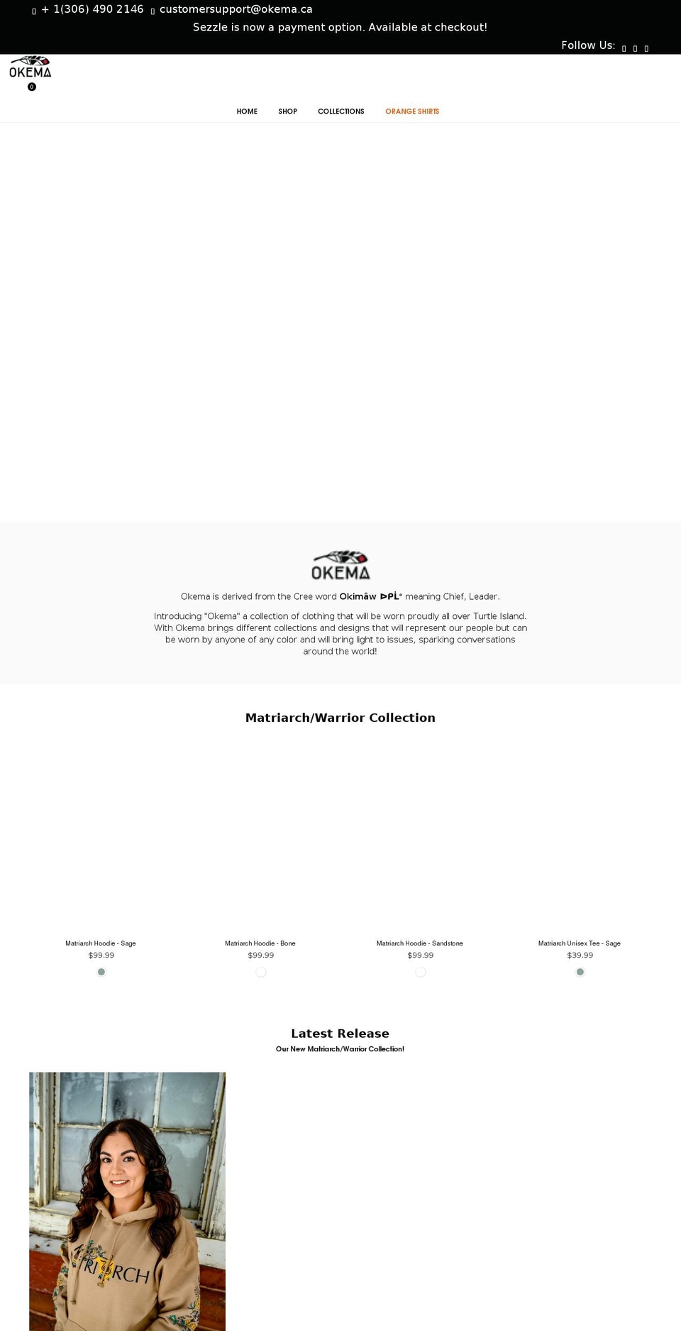 okema.ca shopify website screenshot