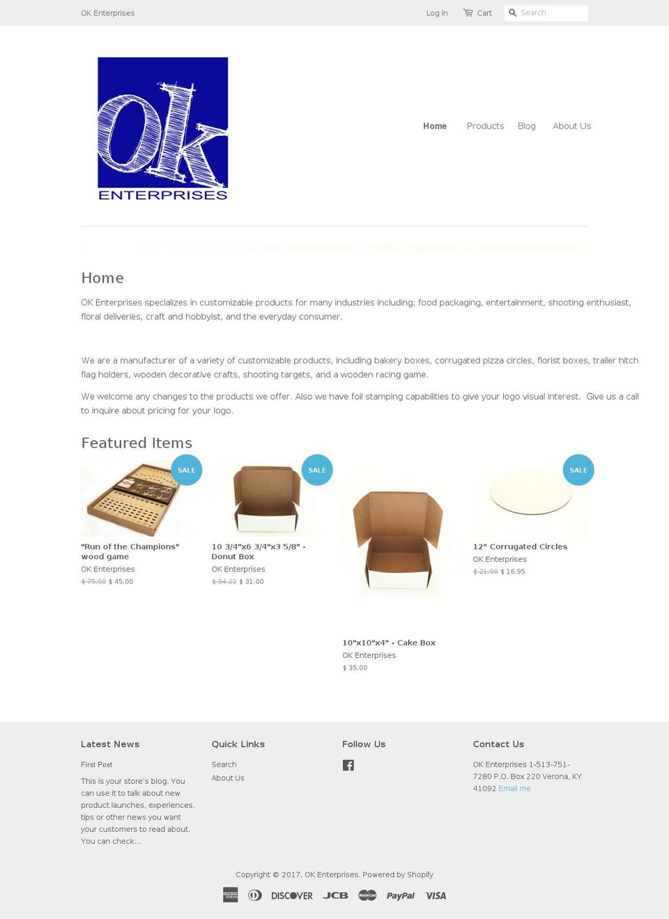 okent.net shopify website screenshot