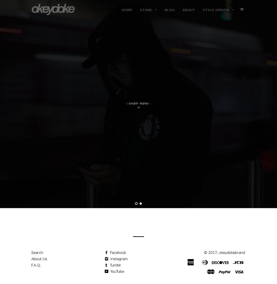 okeydokebrand.com shopify website screenshot