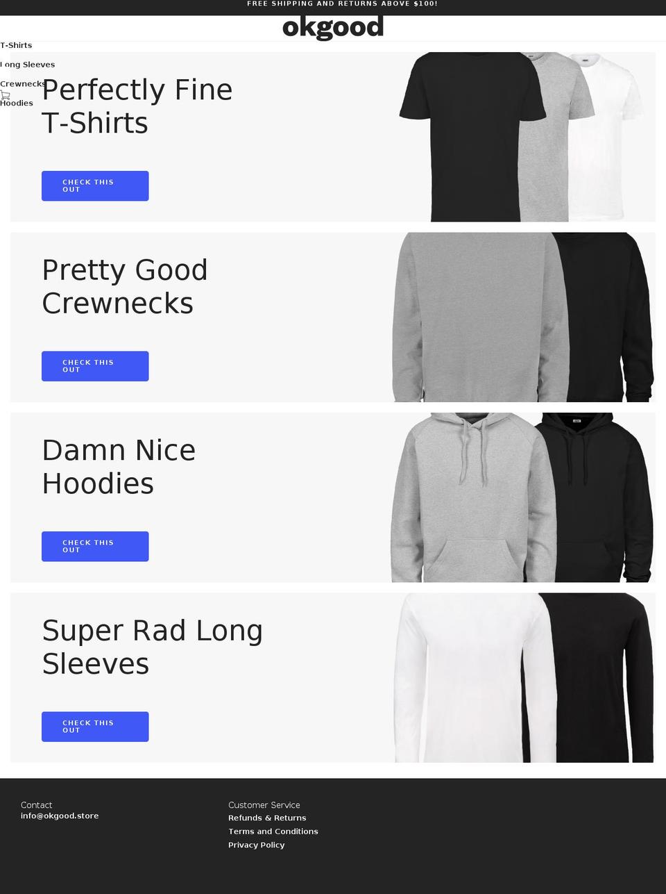 okgood.store shopify website screenshot