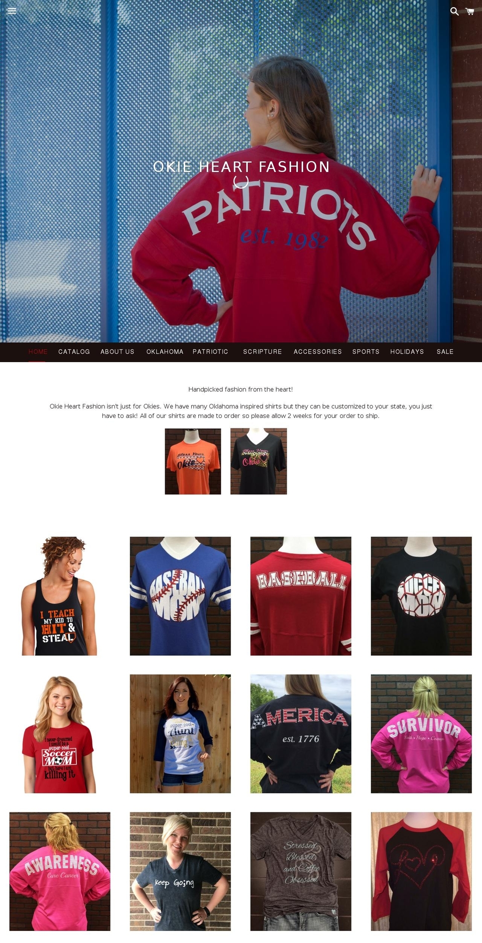 okieheartfashion.com shopify website screenshot