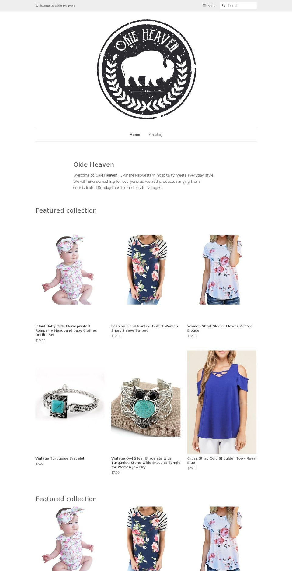 okieheaven.com shopify website screenshot