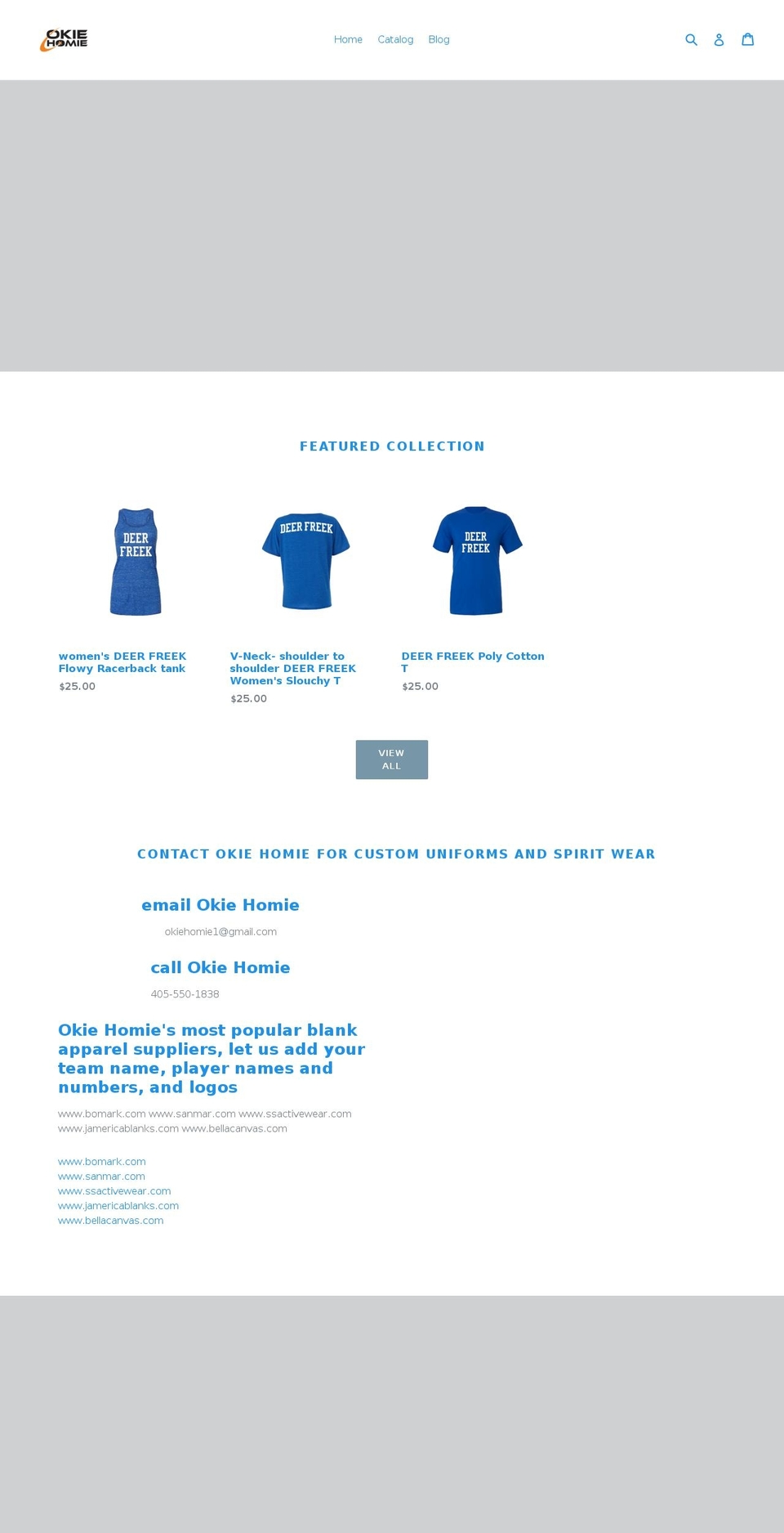 okiehomie.com shopify website screenshot