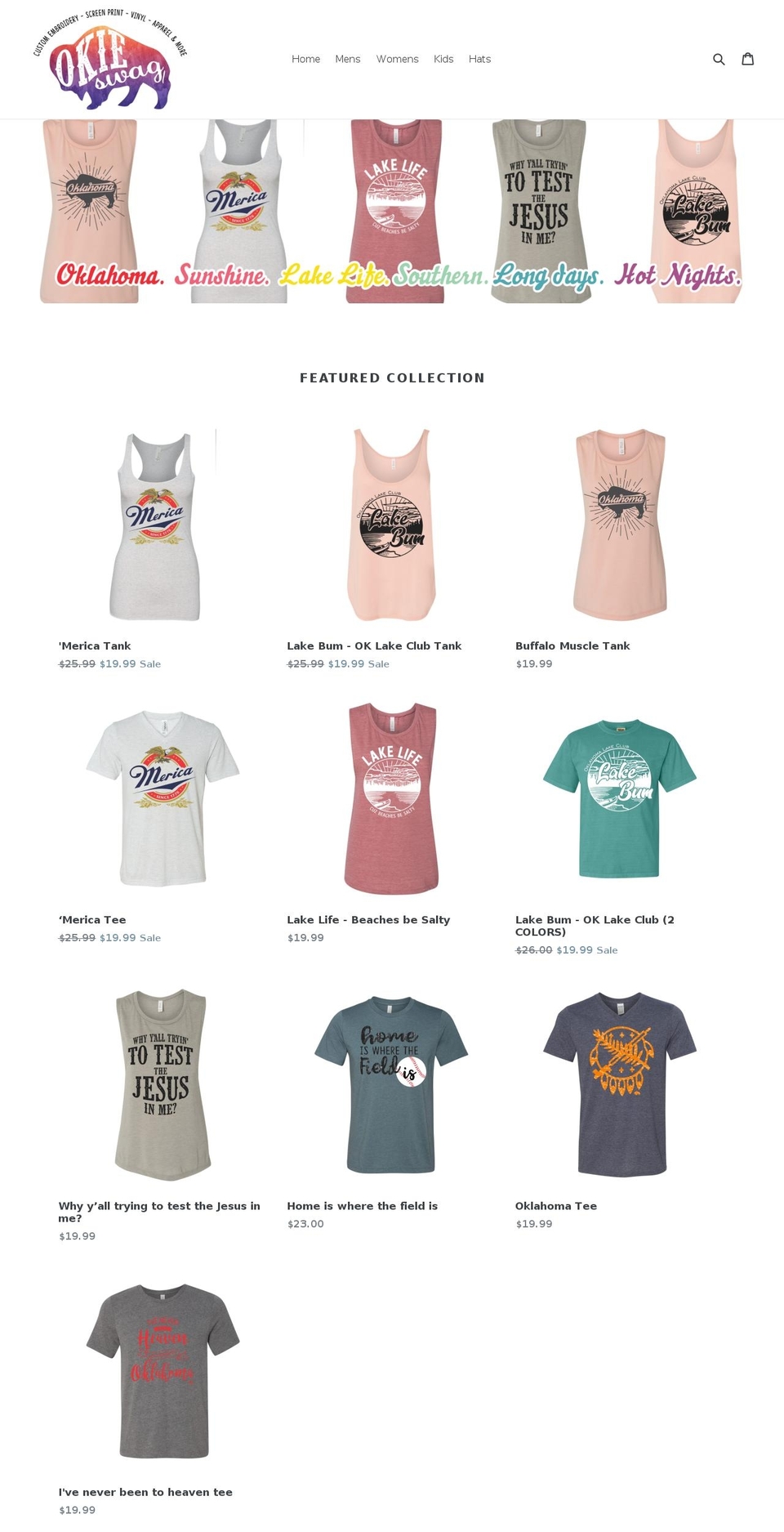 okieswag.net shopify website screenshot