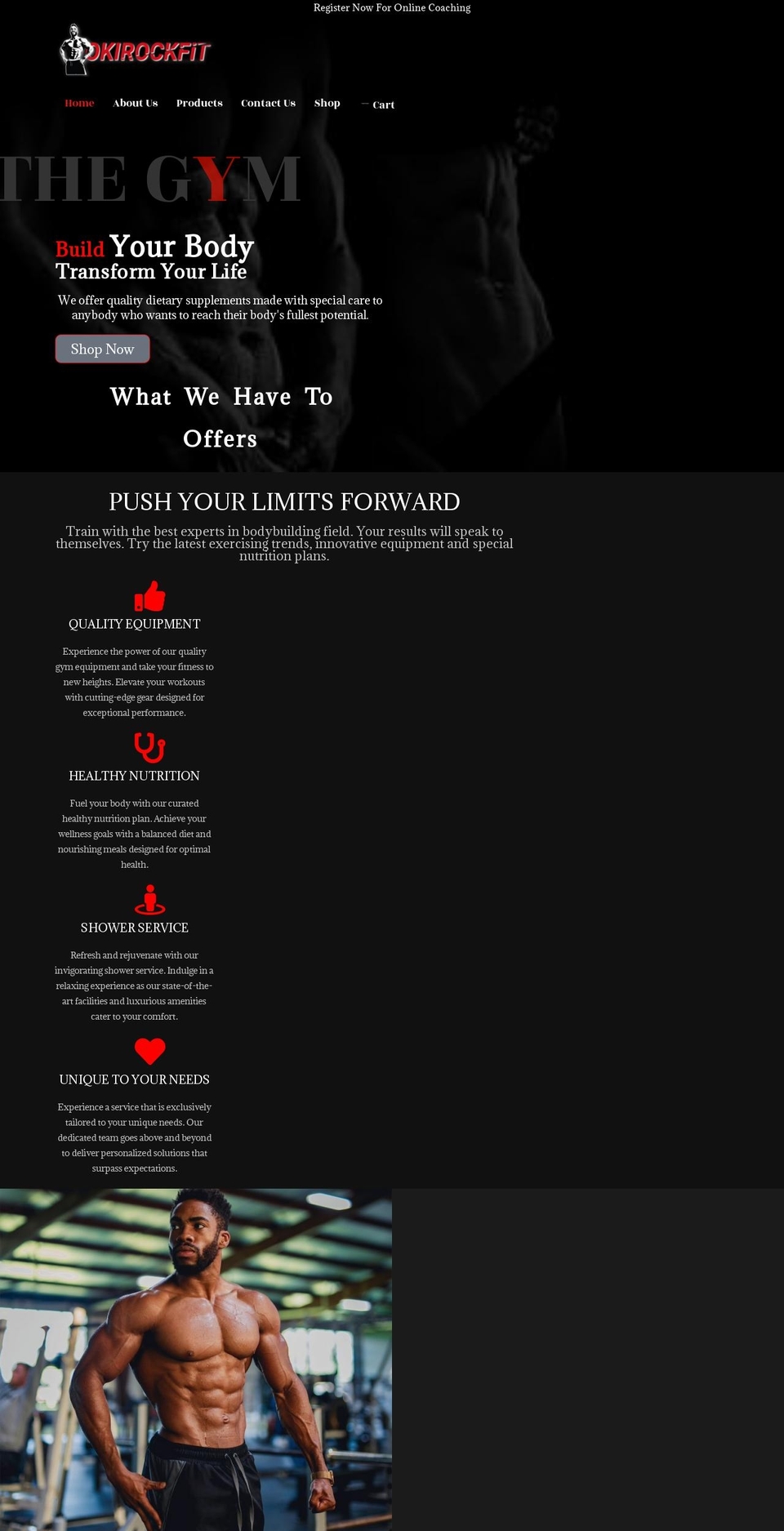 okirockfit.com — Shopify storefront screenshot