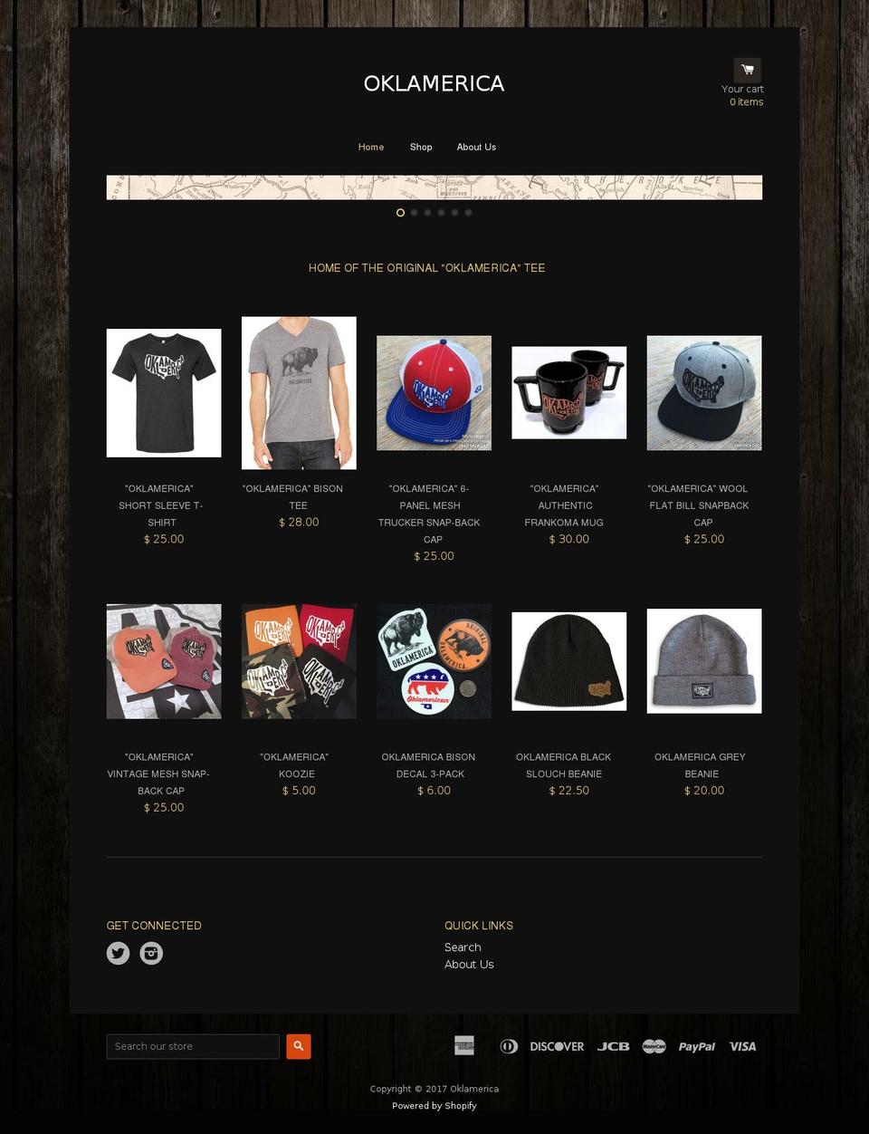 oklamerica.com shopify website screenshot